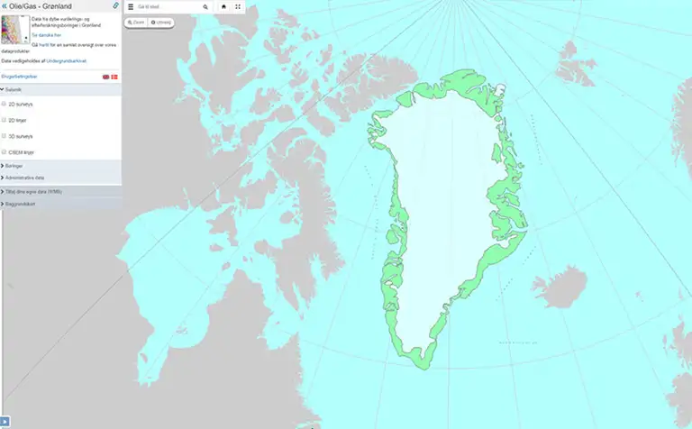 Billede af olie- og gasdata Grønland