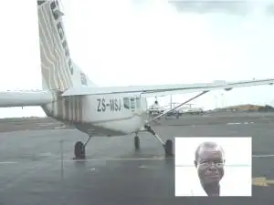 One of the Fugro aircraft used in Ghana for the aeromagnetic/radiometric survey