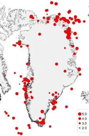 Jordskælv omkring Grønland i perioden 1971 til 2006