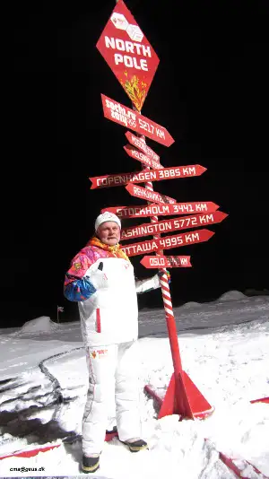 Christian Marcussen på Nordpolen.