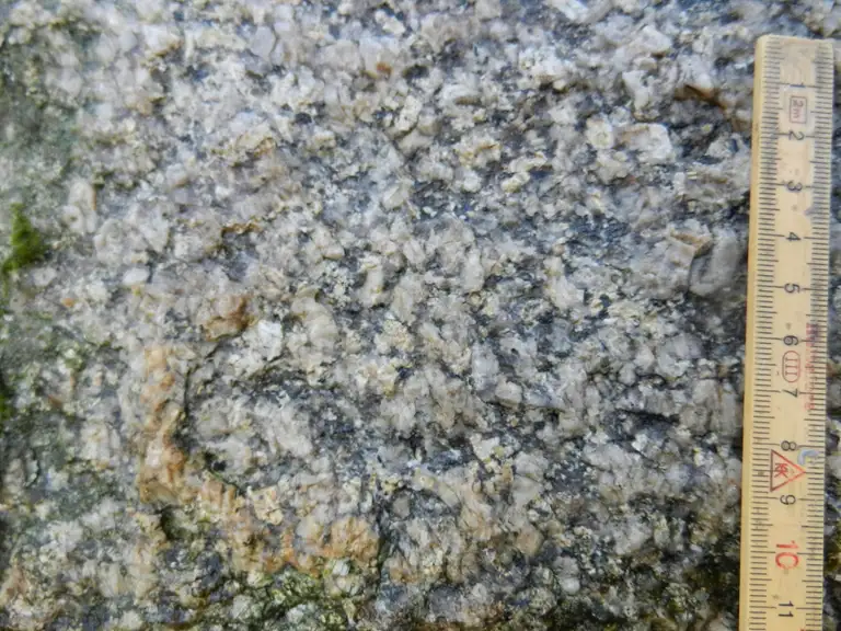Troldestenen Gribskov består af grovkornet granit