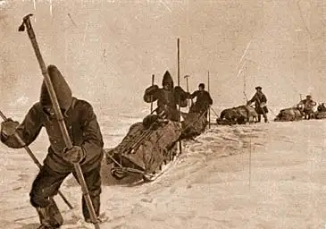 Fridtjof Nansens ekspedition krydsede som den f&oslash;rste Indlandsisen i 1888.